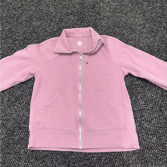 Lululemon Scuba Full Zip Jacket Pink XS/S Zip Up Sweatshirt Thumbholes - Picture 3 of 9